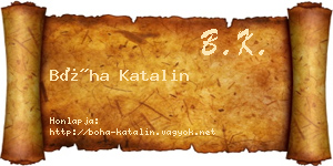 Bóha Katalin névjegykártya